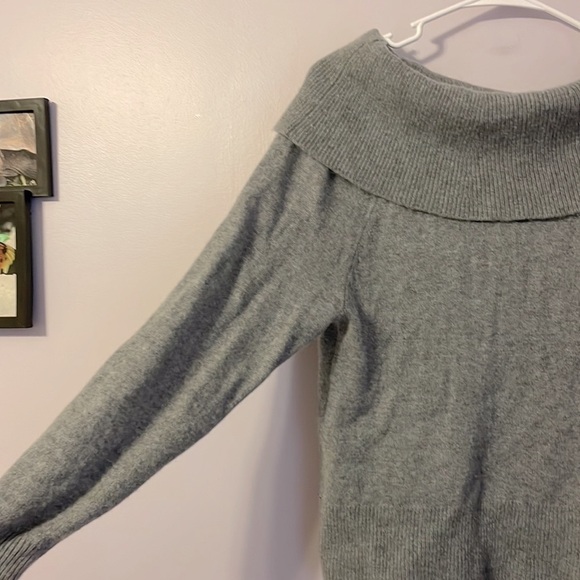 Paige Heather Gray Wool Blend Boatneck Cowl Izabella Sweater size M - Picture 8 of 14